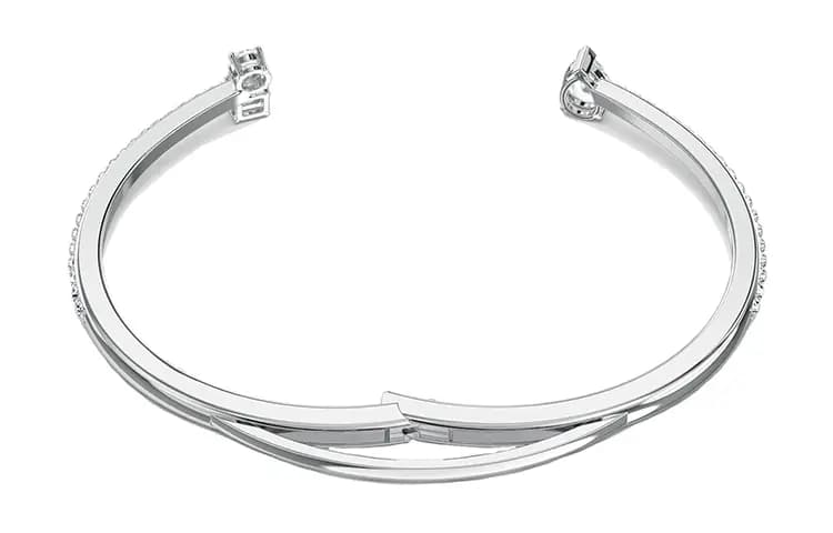 Swarovski Rodium örtüklü Bilərzik Ağ 2