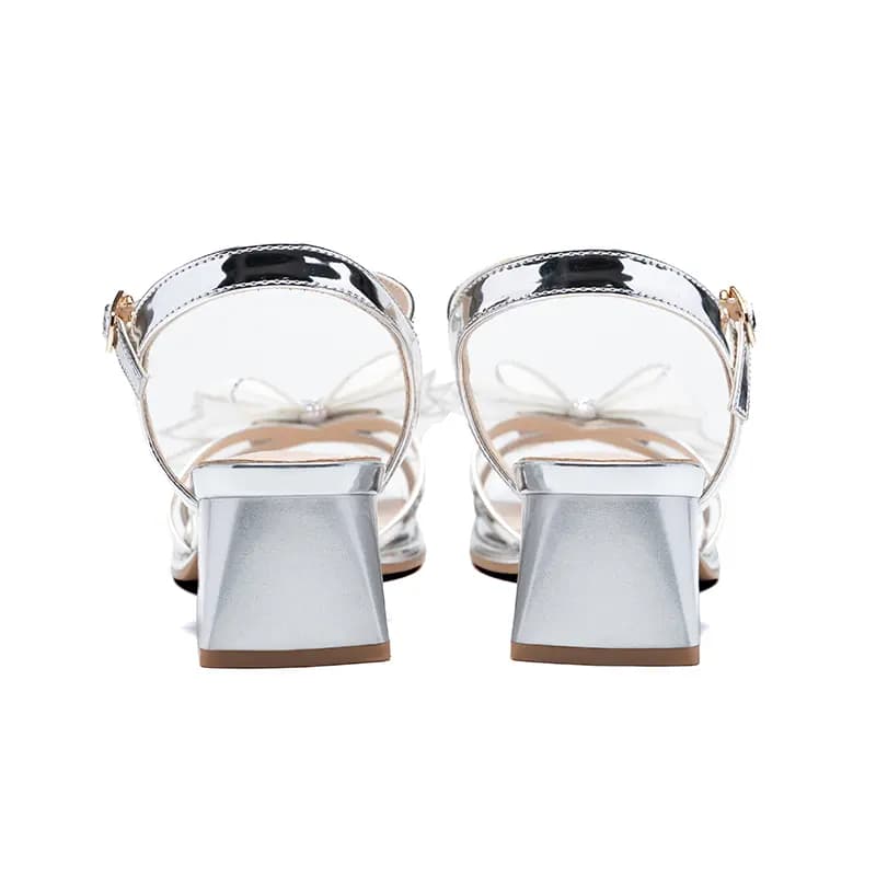 ZHR Leather Fashionable Versatile Fairy One-Strap Sandals 4.5cm Women's 4