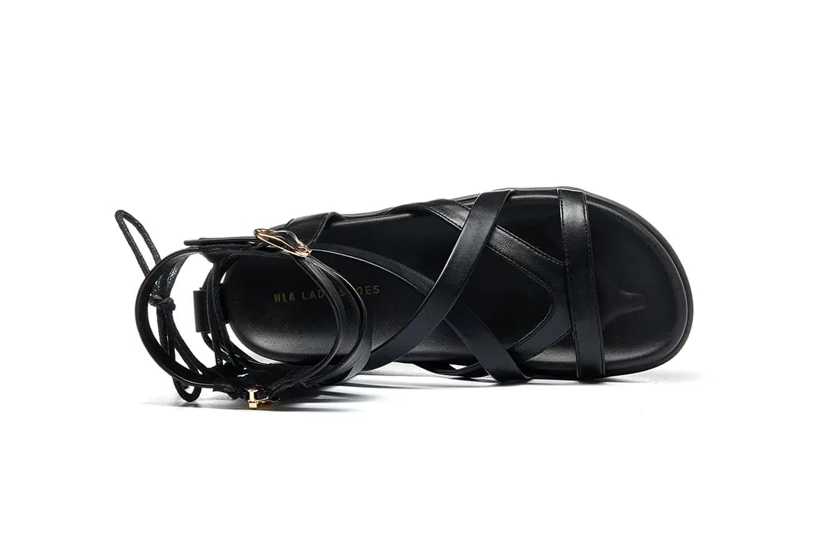 HLA Fashion Trendy Hollow-Out Roman Sandals 3cm Women's 3