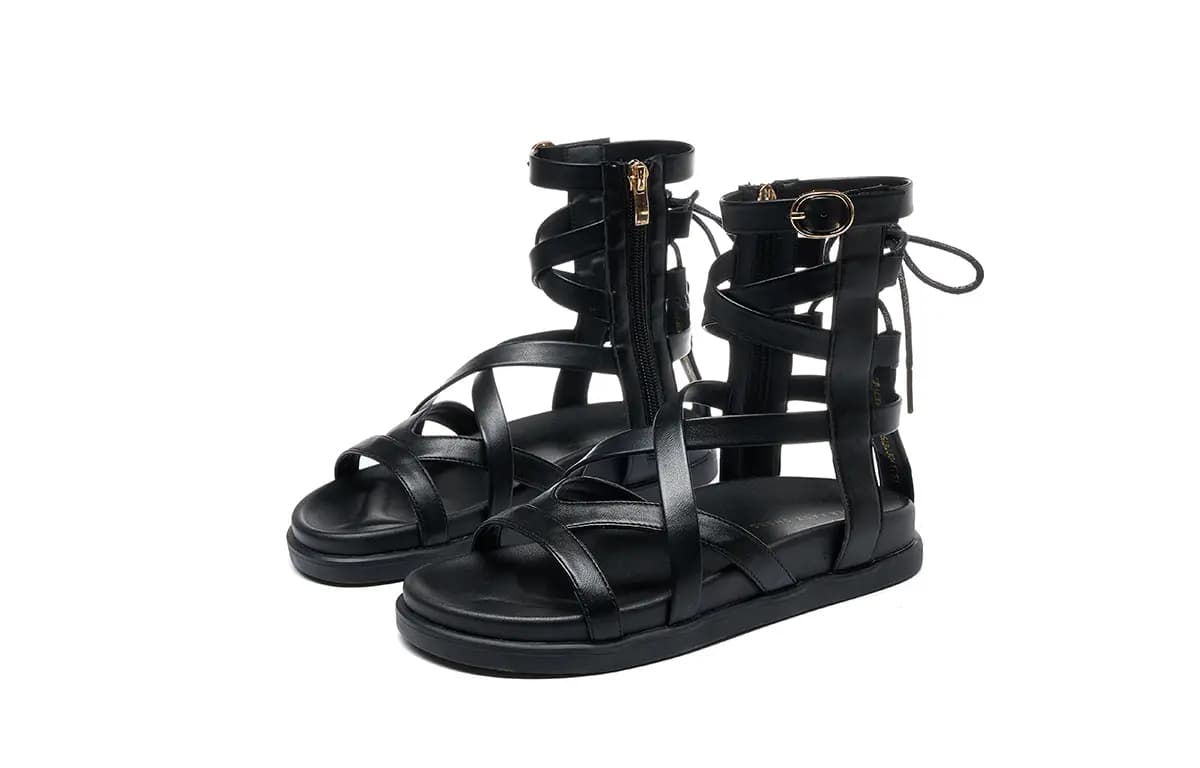 HLA Fashion Trendy Hollow-Out Roman Sandals 3cm Women's 2