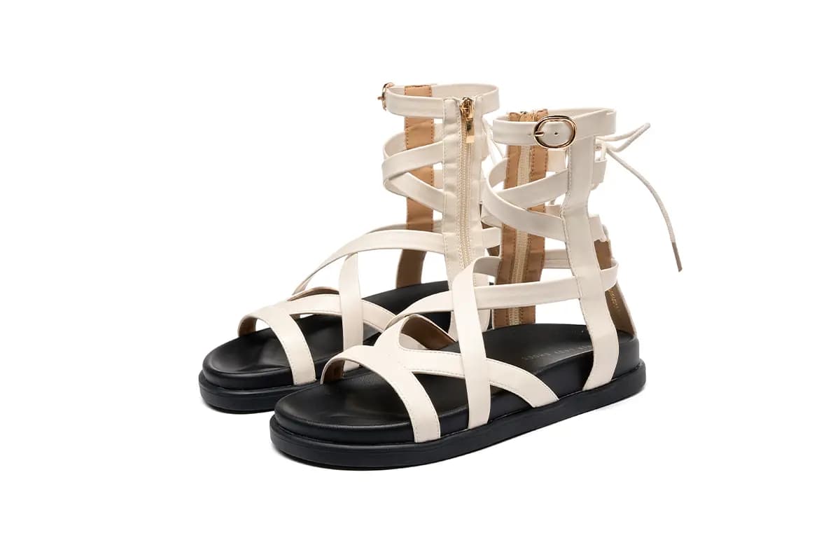 HLA Fashion Trendy Hollow-Out Roman Sandals 3cm Women's 7