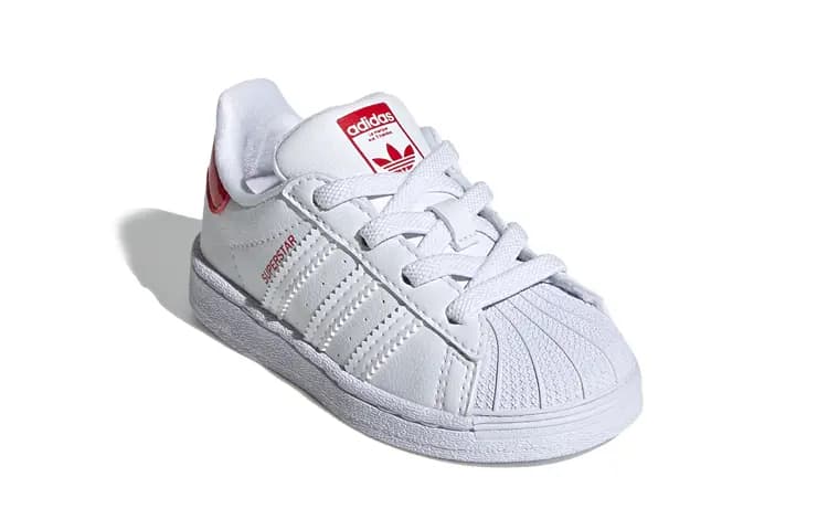adidas Originals Superstar Körpə Ayaqqabısı Ağ/Qırmızı 3