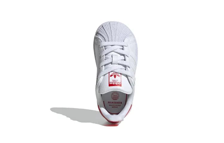 adidas Originals Superstar Körpə Ayaqqabısı Ağ/Qırmızı 5