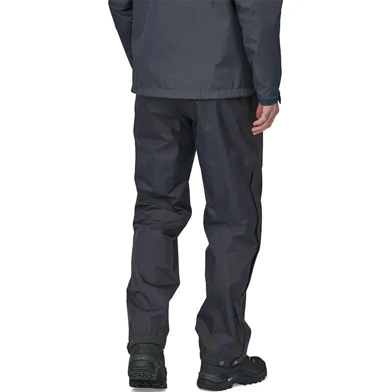 Patagonia Solid Color Simple Mid-Rise Windproof Straight Leg Hiking Pants Men's Black 3