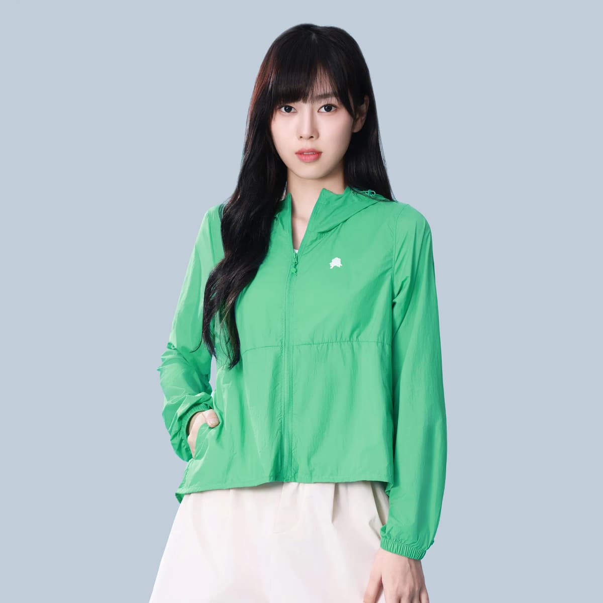 CAMEL Camellia Series Cold White Skin Original Yarn Sun Protection Short-Length Height-Enhancing UPF50+ Sun Protection Jacket Women's 7