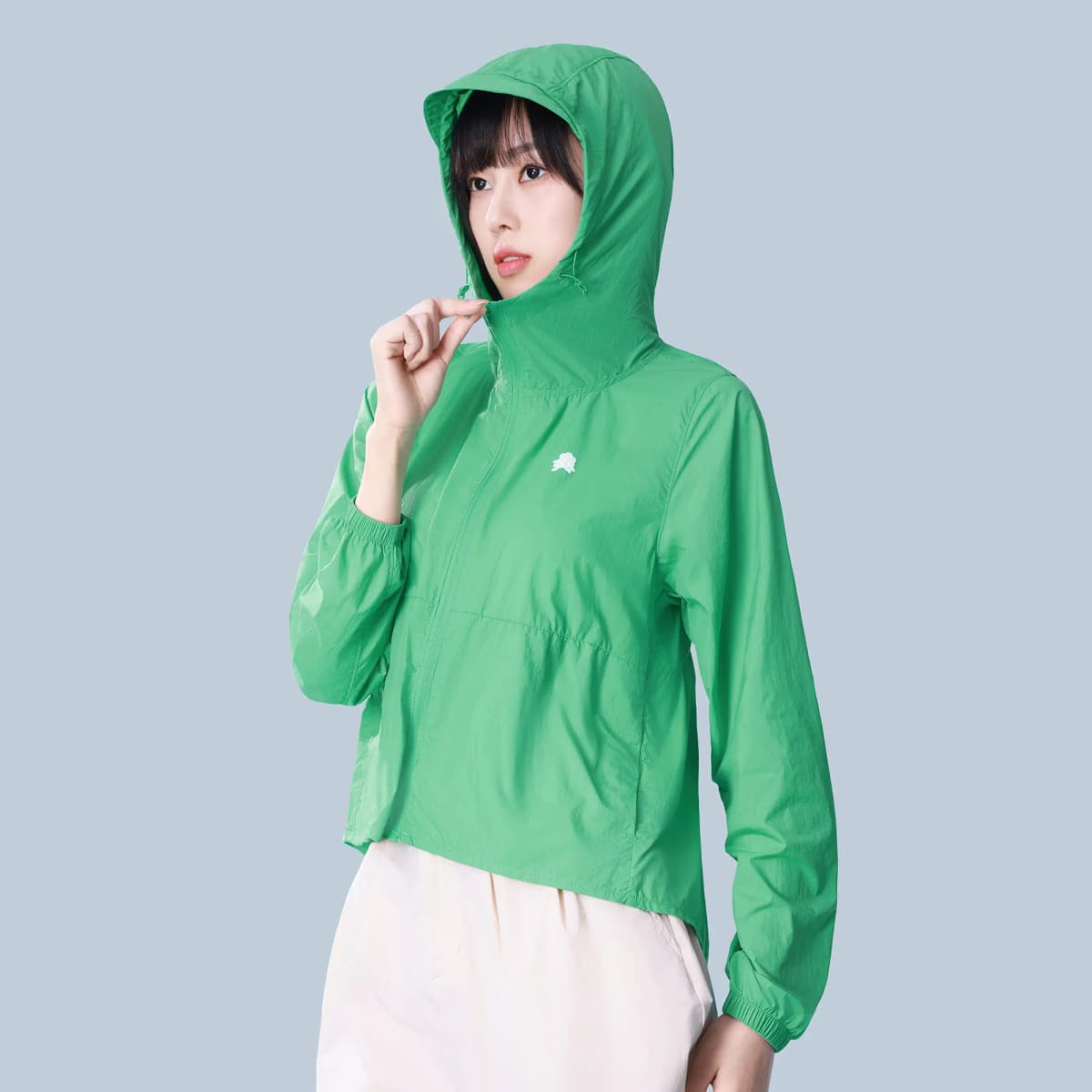 CAMEL Camellia Series Cold White Skin Original Yarn Sun Protection Short-Length Height-Enhancing UPF50+ Sun Protection Jacket Women's 9