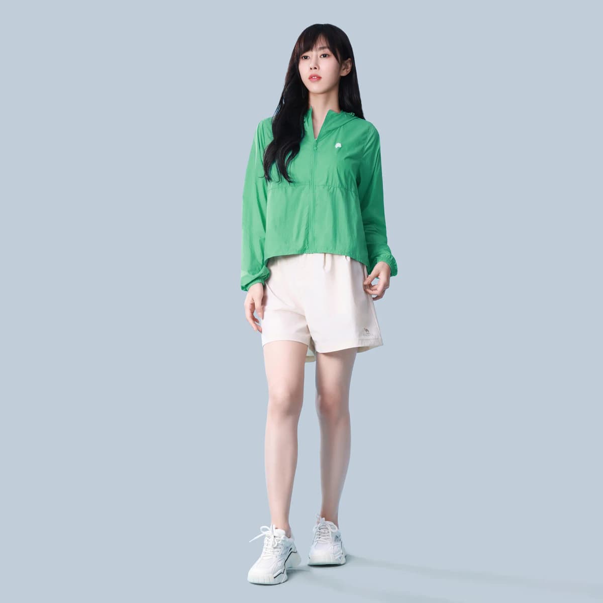 CAMEL Camellia Series Cold White Skin Original Yarn Sun Protection Short-Length Height-Enhancing UPF50+ Sun Protection Jacket Women's 11