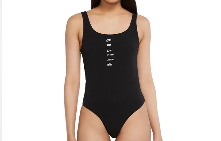 Nike SPORTSWEAR SWOOSH Bodysuit Qadın Qara