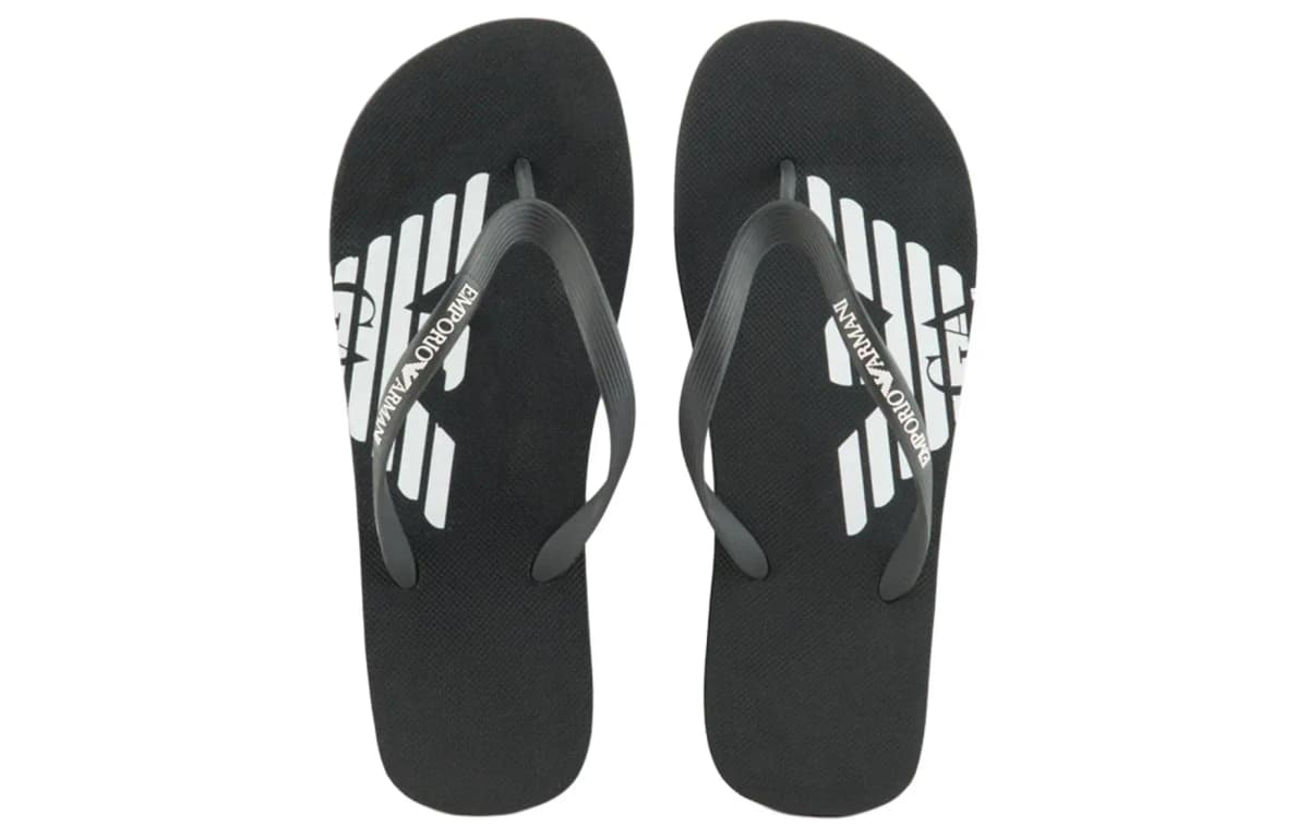 EMPORIO ARMANI Logo-strap Flip Flops 4