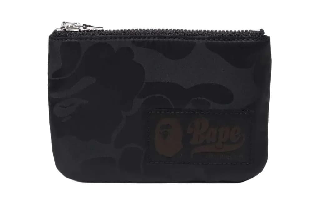 A BATHING APE Bape Nylon Wallet Regular Men's Blue/Black/White 3