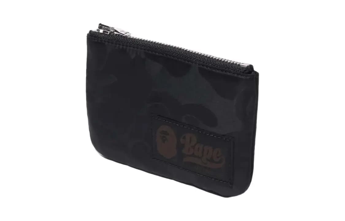 A BATHING APE Bape Nylon Wallet Regular Men's Blue/Black/White 4