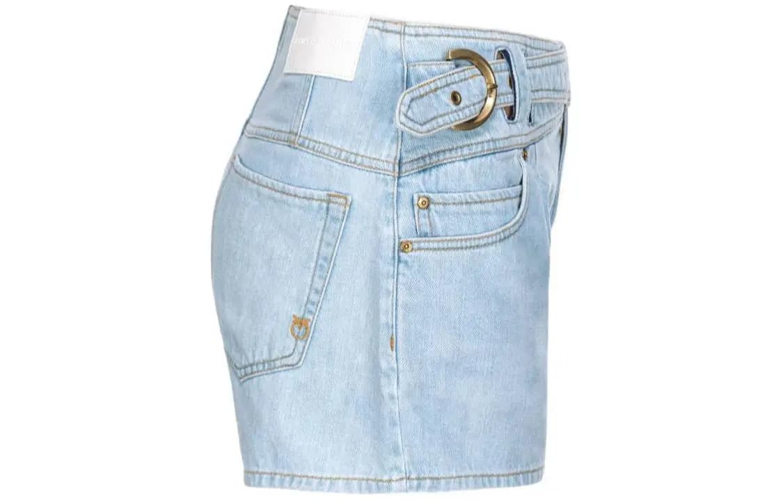 PINKO Logo-embroidered Denim Şort 3
