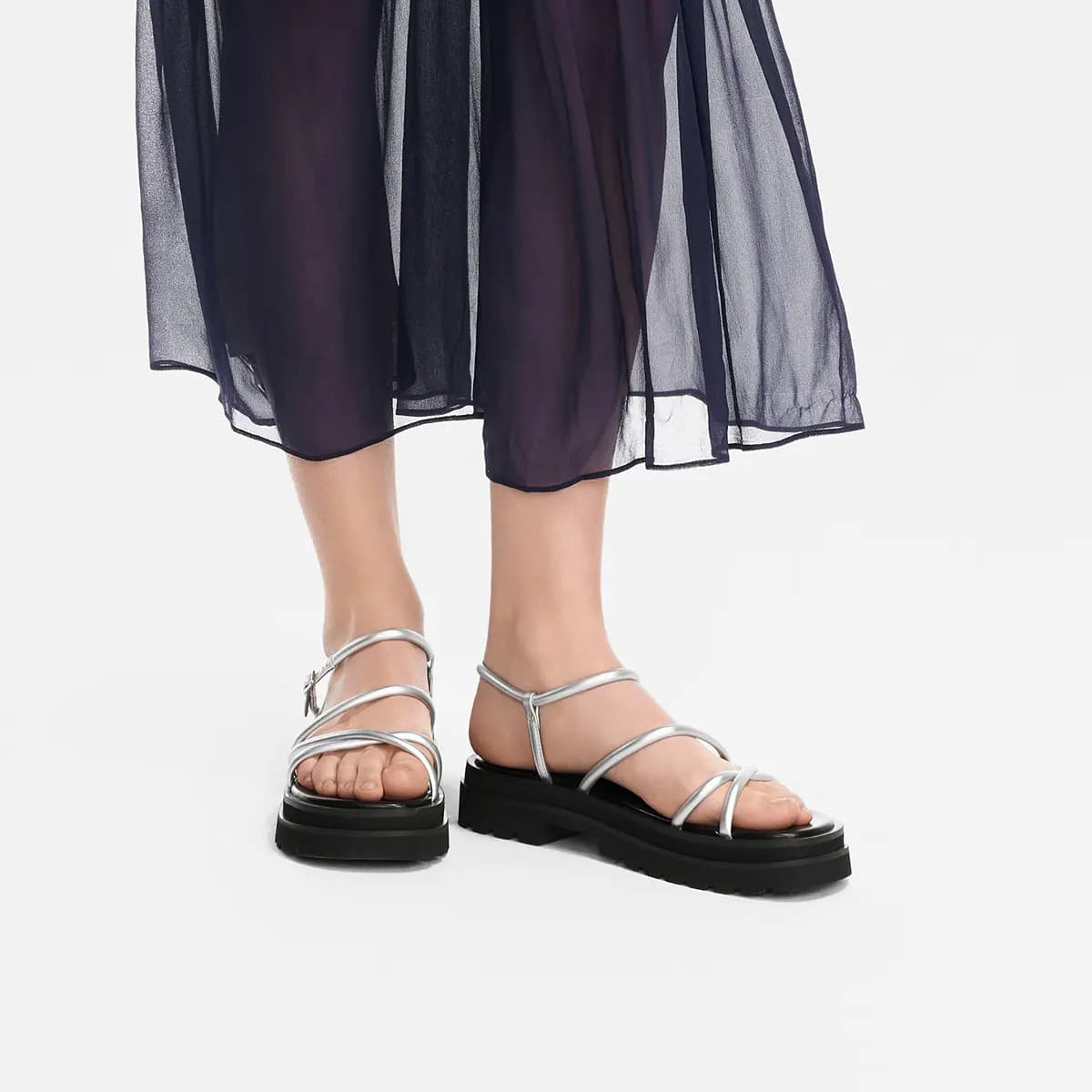 CHARLES&KEITH Ck One Qadın Sandalı Gümüşü 5