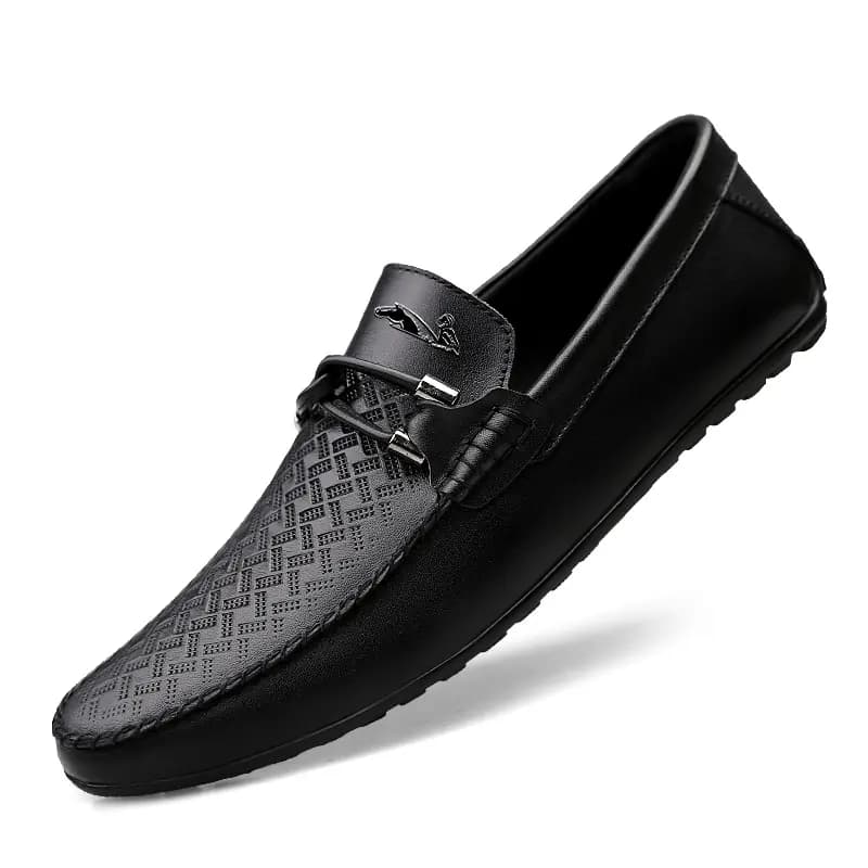 British Knight Classic Versatile Soft Comfortable Driving Shoes Men's Black 3
