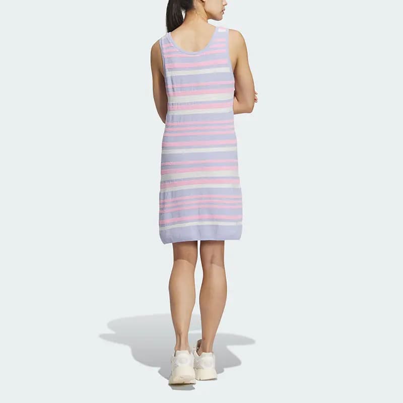 Adidas Originals KNIT DRESS Qadın Donu Açıq Bənövşəyi 3