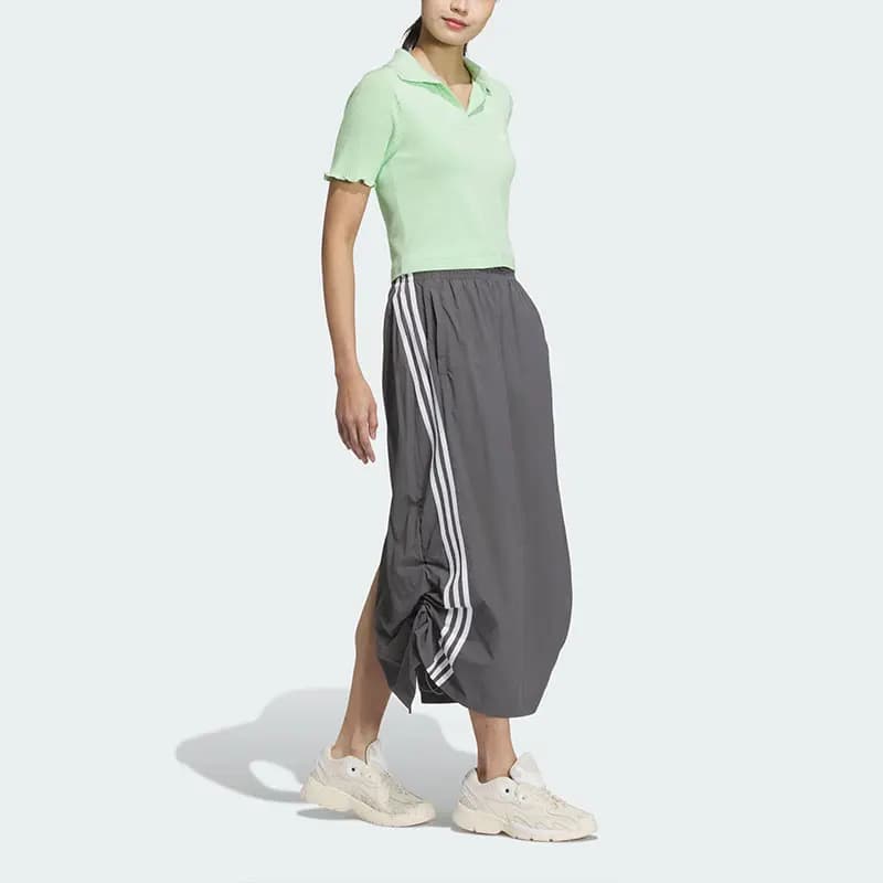 adidas KNIT Polo Köynək Qadın Açıq Yaşıl 2