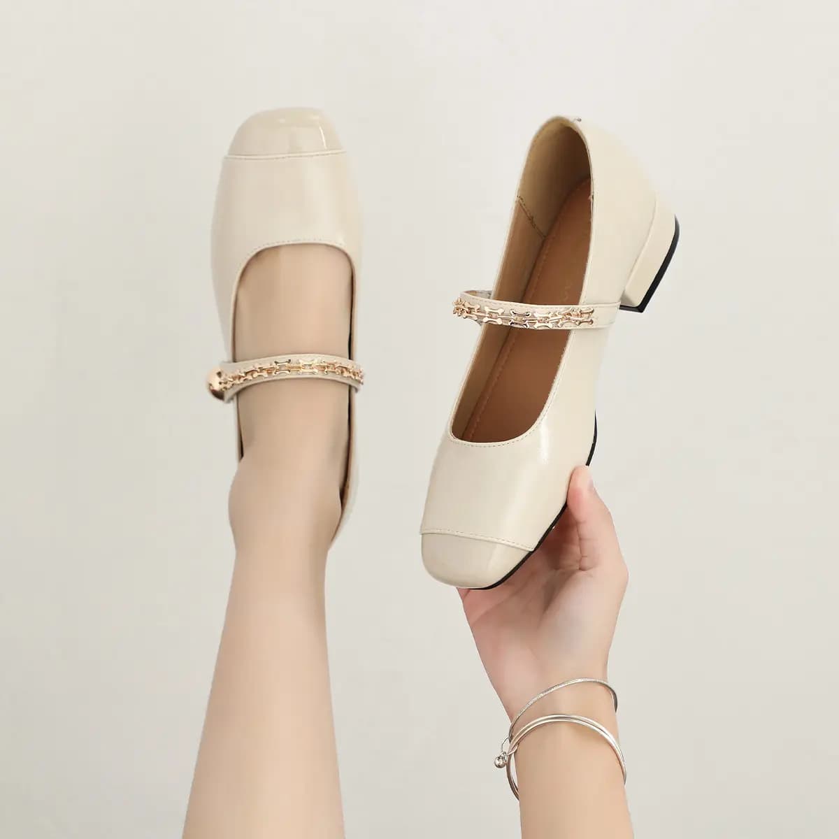 Mulinsen Chunky Heel Mary Jane Shoes Women's 12