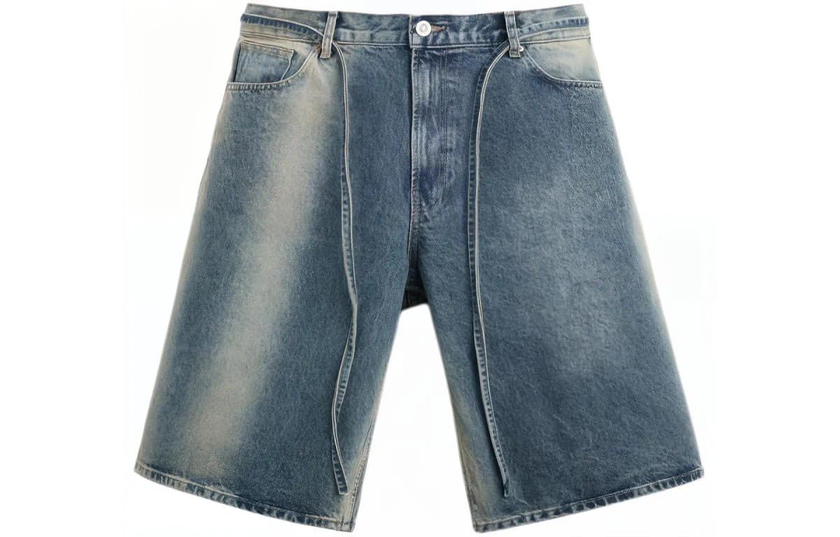 ZARA Denim Kişi Şortu Mavi