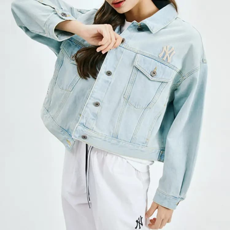 MLB Denim Pencək Unisex Göy 4