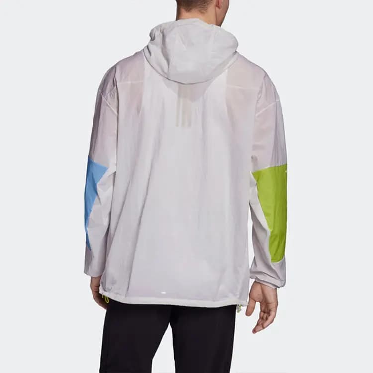 Adidas Trail Running Ultra Light Rainproof Windbreaker Jacket Men's Track Gray 4
