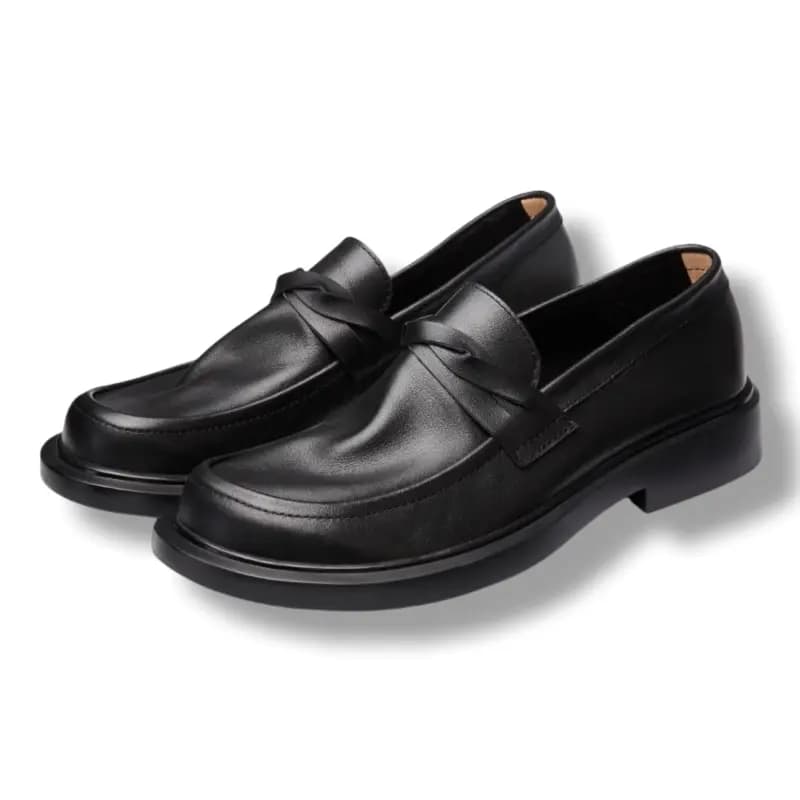 Brounvanm Top Layer Cowhide Leather Fashion Trendy Versatile Loafers Men's 10