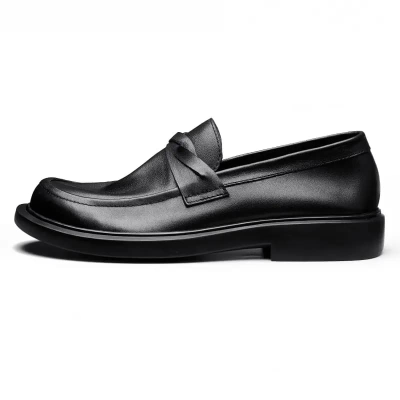 Brounvanm Top Layer Cowhide Leather Fashion Trendy Versatile Loafers Men's 8