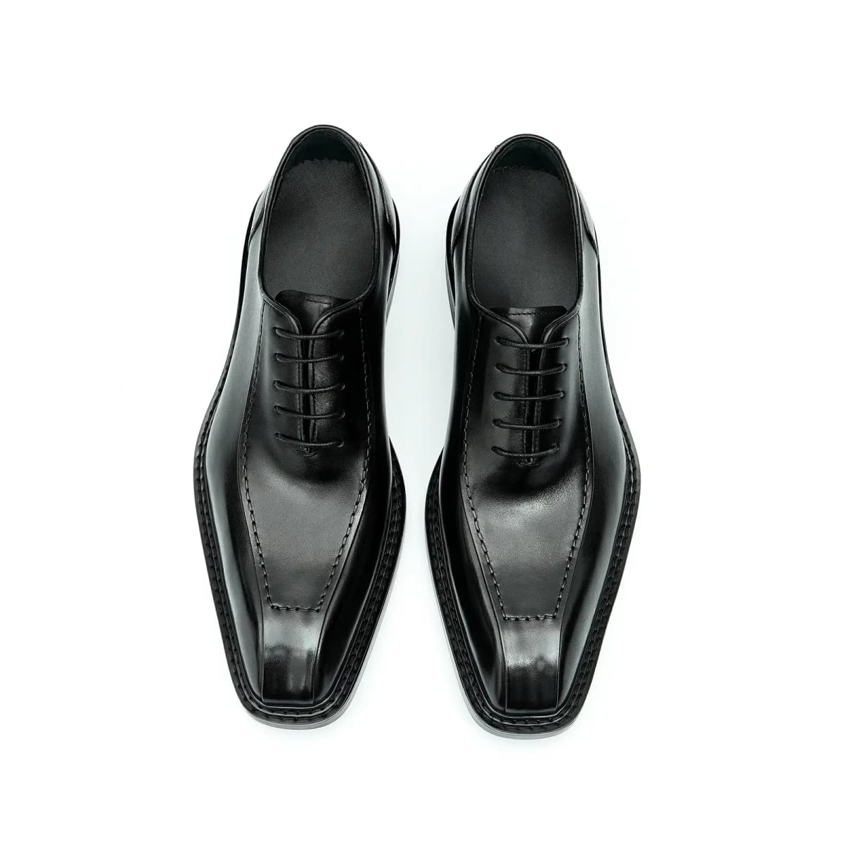 ASTON M.JAZZ Cow Leather Stitching Pointed Toe Groom Wedding Business British Formal Leather Shoes Men's 8