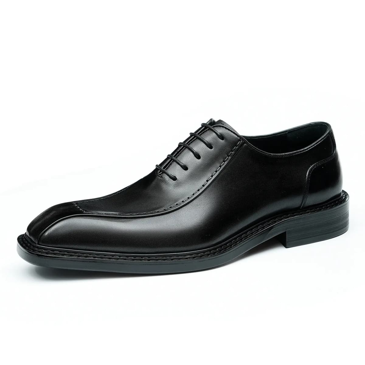 ASTON M.JAZZ Cow Leather Stitching Pointed Toe Groom Wedding Business British Formal Leather Shoes Men's 6