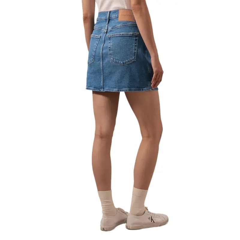 CALVIN KLEIN Qadın Denim Ətək Göy 7