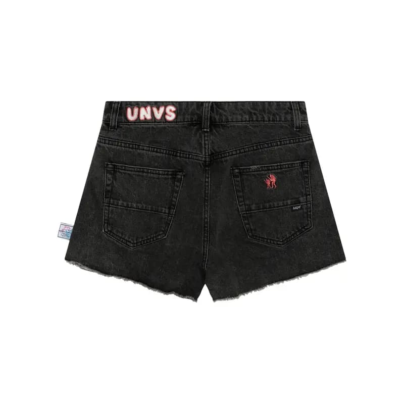 Aape Qadın Denim Şort Qara 2