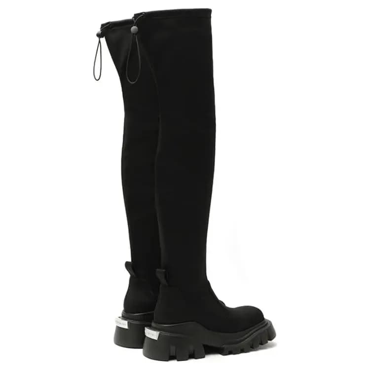 DAPHNE LAB Candy Series Over-the-knee Boots 5.5cm Women's Black 5