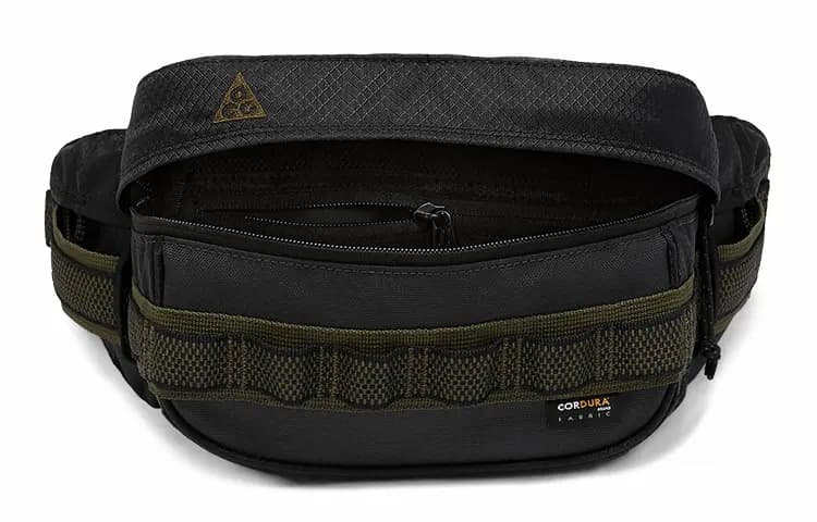 Nike Polyester With Nylon Sling Bags One Shoulder Crossbody Fanny Pack Regular Unisex Black 4