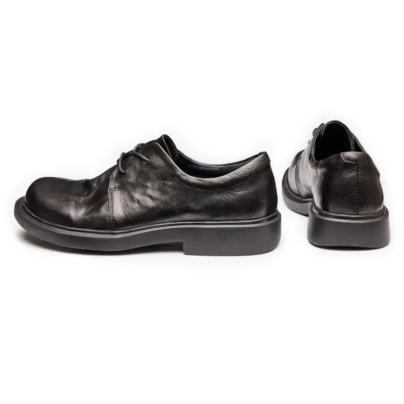 Brounvanm Top Layer Cowhide Fashion Comfortable Business Dress Shoes Men's Black 3
