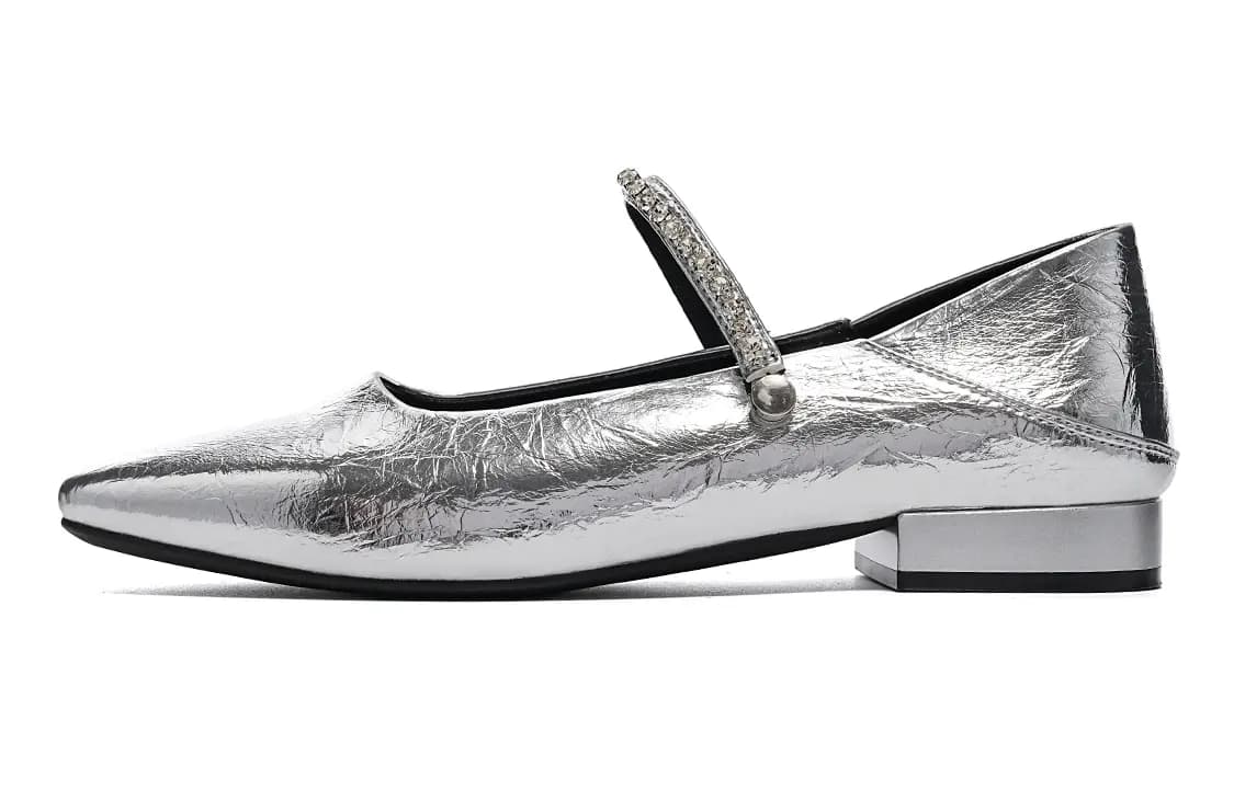 EBLAN Mary Jane Shoes Women's Silver