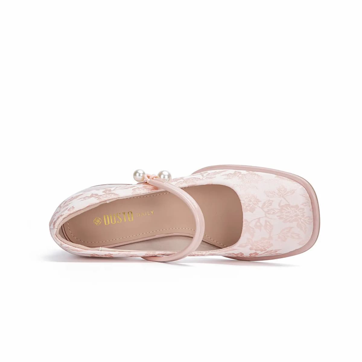 DUSTO PU Block Heel Mary Jane Shoes Qadın 13