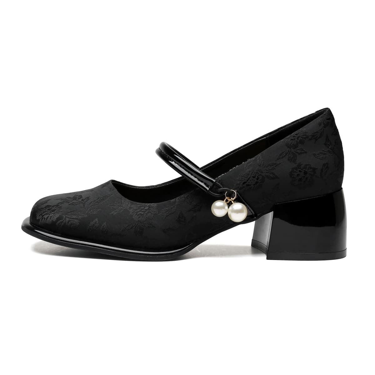 DUSTO PU Block Heel Mary Jane Shoes Qadın