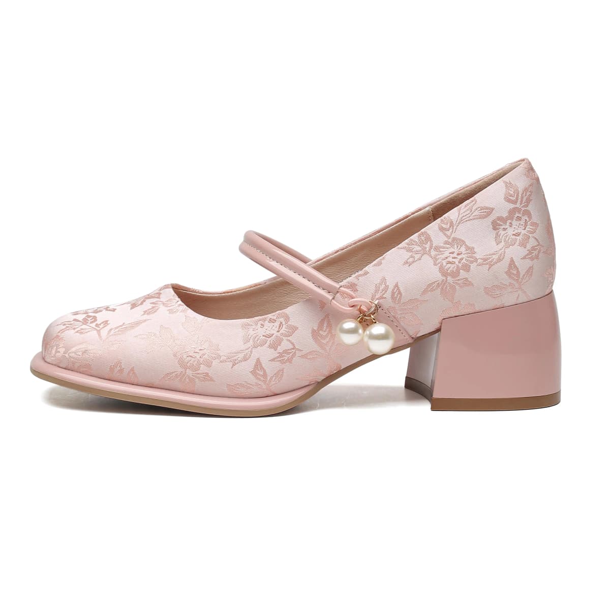 DUSTO PU Block Heel Mary Jane Shoes Qadın 11
