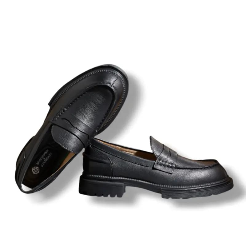 Brounvanm Top-Grain Leather British Vintage Casual Trendy Loafers Men's 10