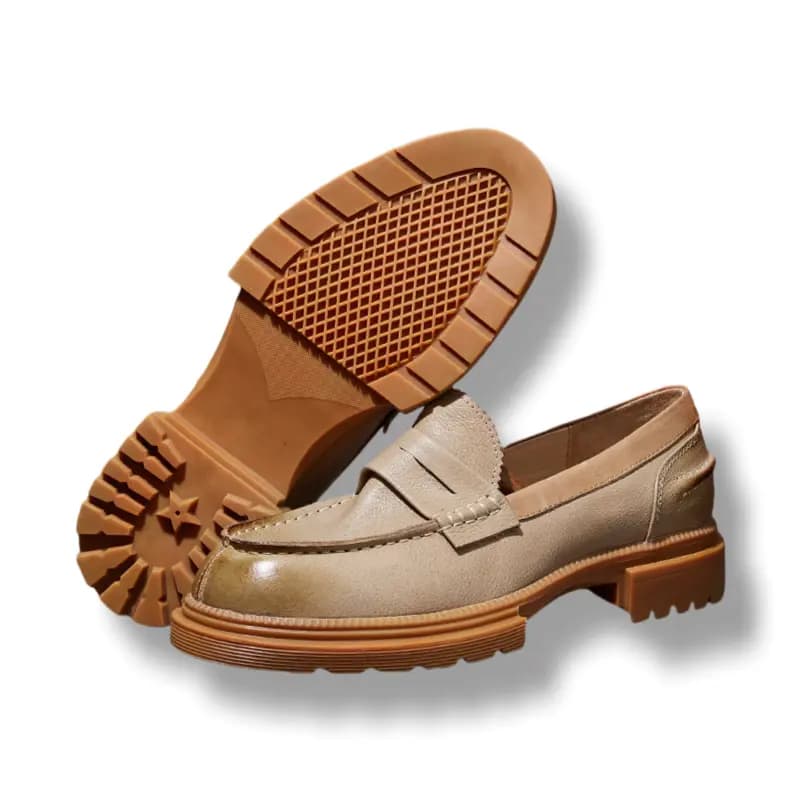 Brounvanm Top-Grain Leather British Vintage Casual Trendy Loafers Men's 6