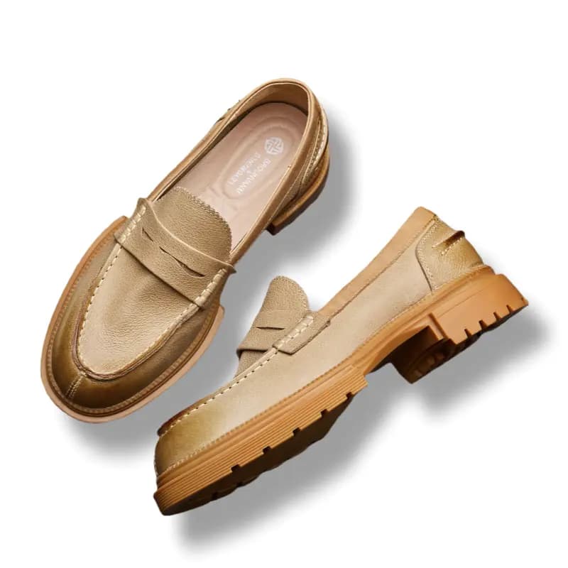 Brounvanm Top-Grain Leather British Vintage Casual Trendy Loafers Men's 4