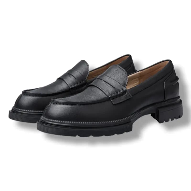 Brounvanm Top-Grain Leather British Vintage Casual Trendy Loafers Men's 8