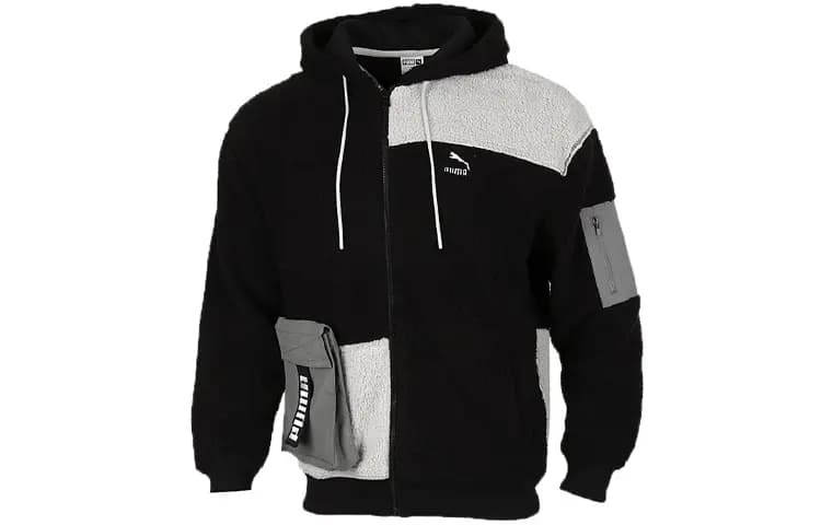 PUMA Velvet Jackets Men Black Gray