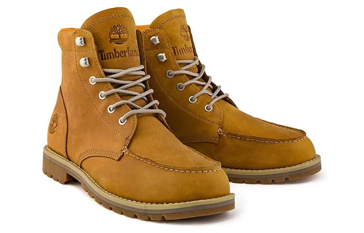 Timberland Redwood Falls Moc Toe Çəkməsi Wheat Full Grain 4