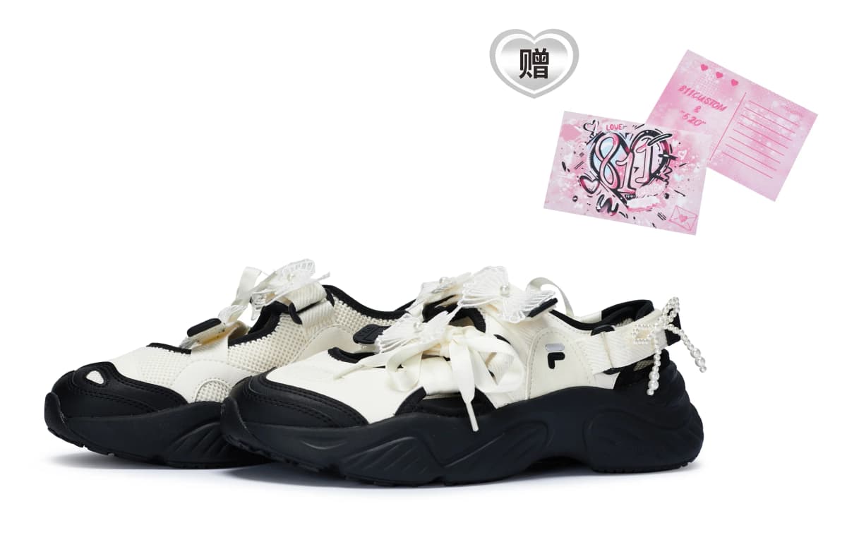 FILA FUSION Conch Beach Sandals Qadın Ağ/Qara