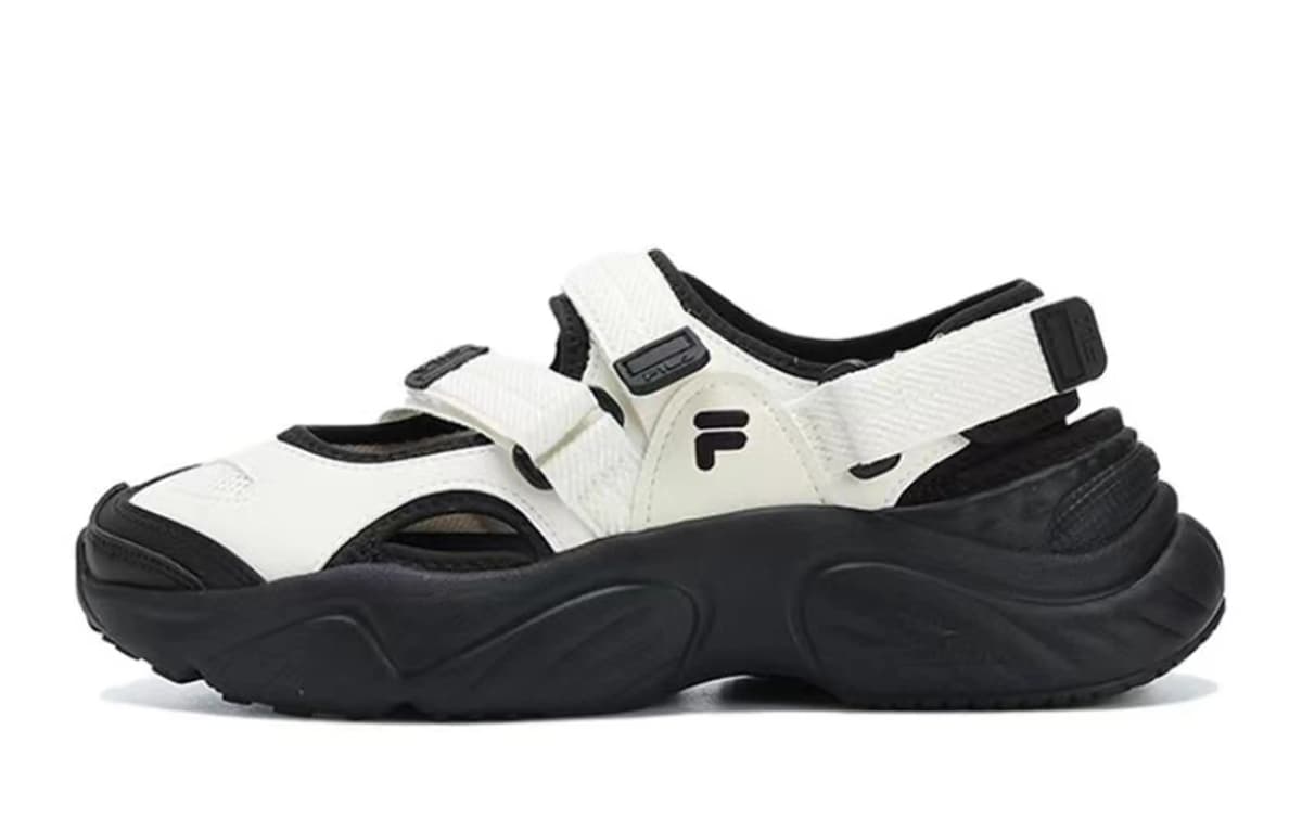 FILA FUSION Conch Beach Sandals Qadın Ağ/Qara 6