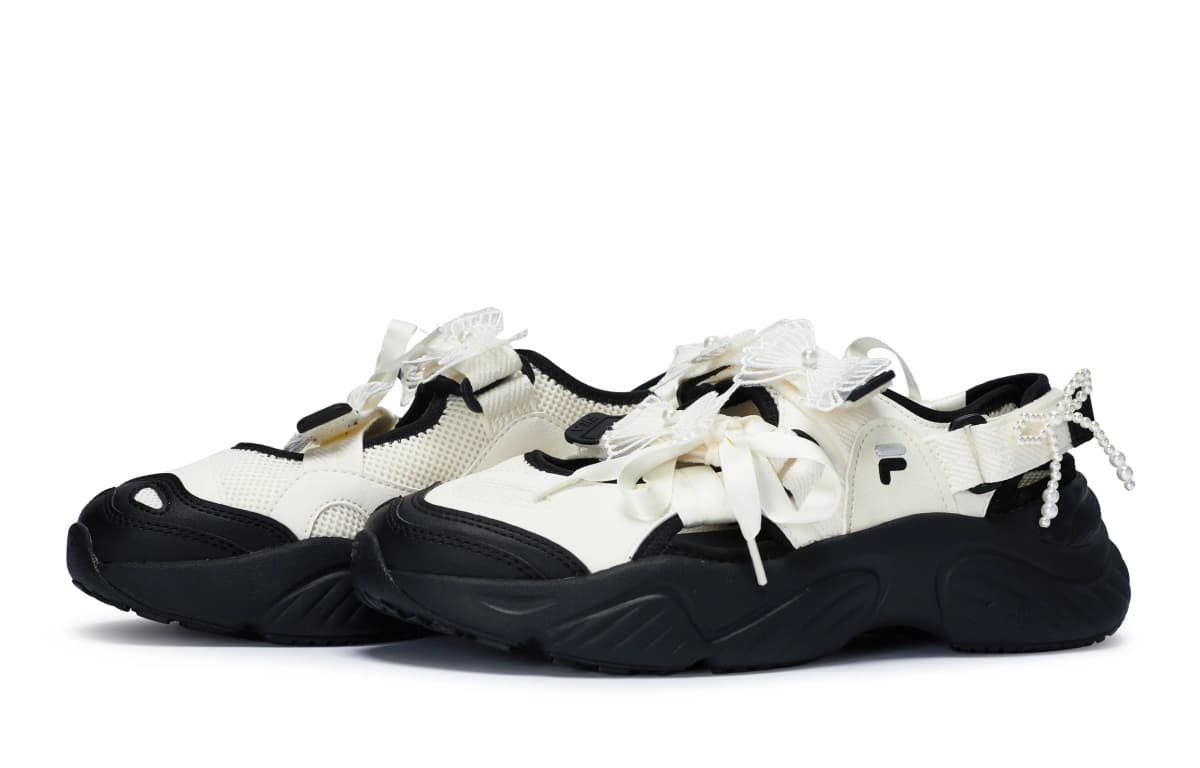 FILA FUSION Conch Beach Sandals Qadın Ağ/Qara 4