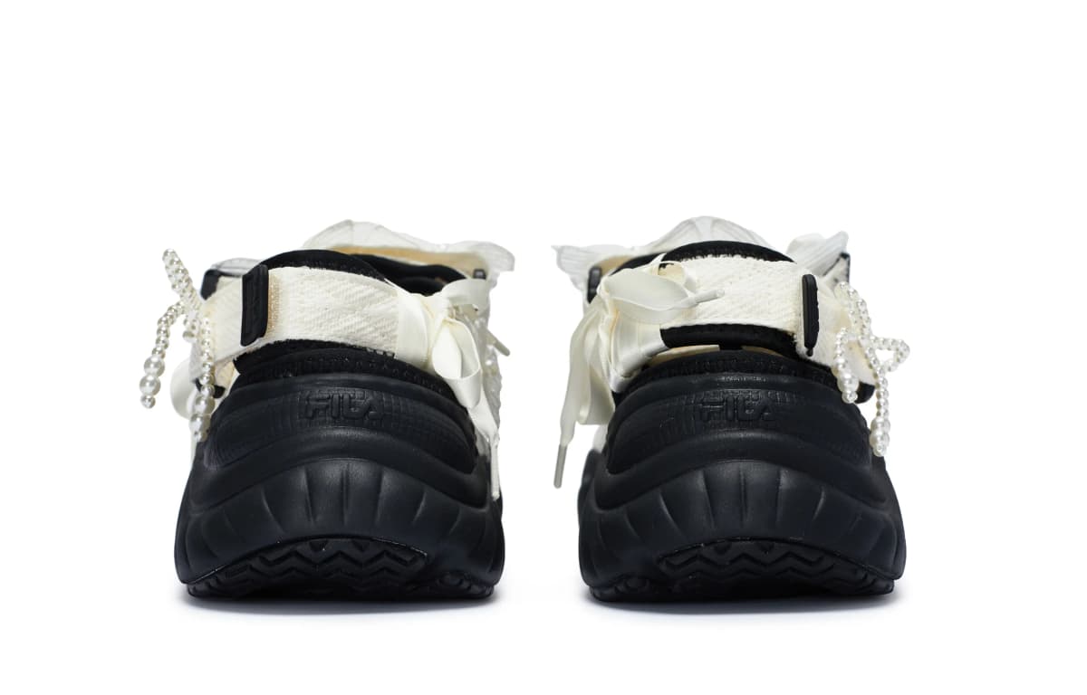 FILA FUSION Conch Beach Sandals Qadın Ağ/Qara 5
