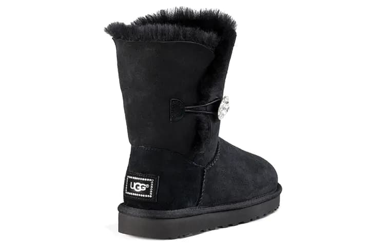 UGG Classic Bling Button Qadın Çəkməsi Qara 4