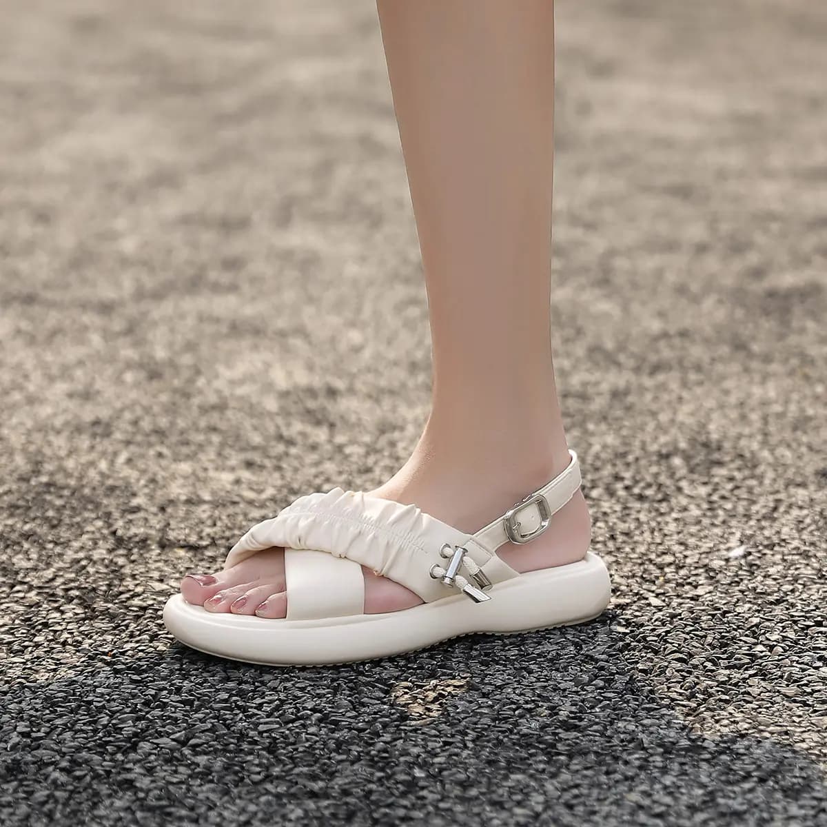 GEMEIQ One Strap Sandals 3cm Women's 3