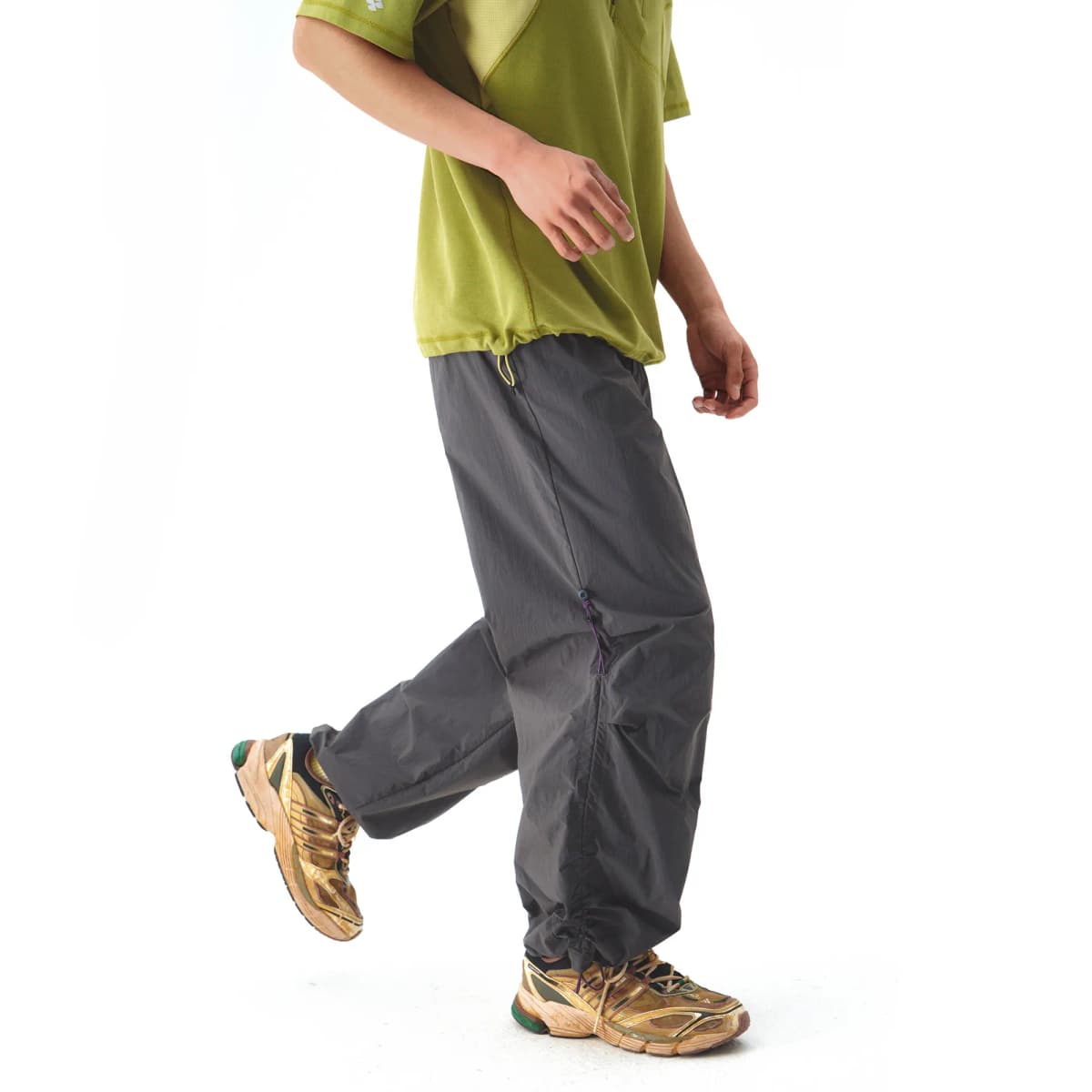 NOTHOMME Mountain Outdoor Hiking Moisture-Wicking Adjustable Parachute Pants Relaxed Fit Solid Color Casual Pants Unisex 16